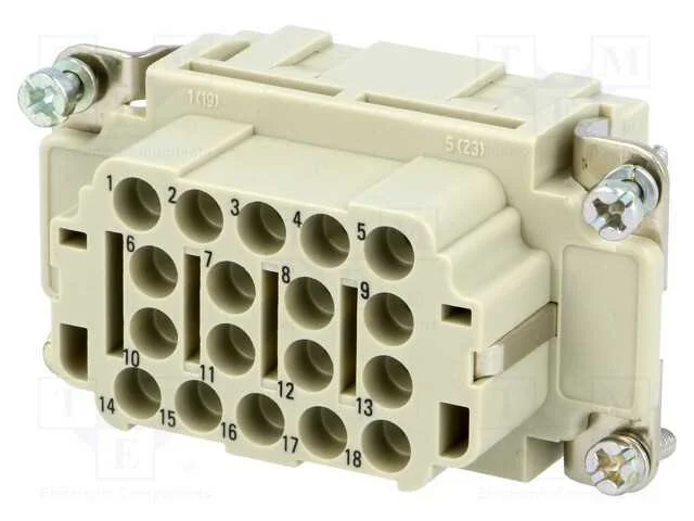 Conector: HDC, fêmea, Han EE, PIN: 18, 18+PE, tam.