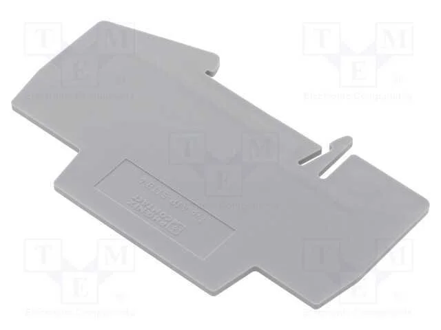 Placa extrema/ de separação, cinzenta, Larg: 2mm,.