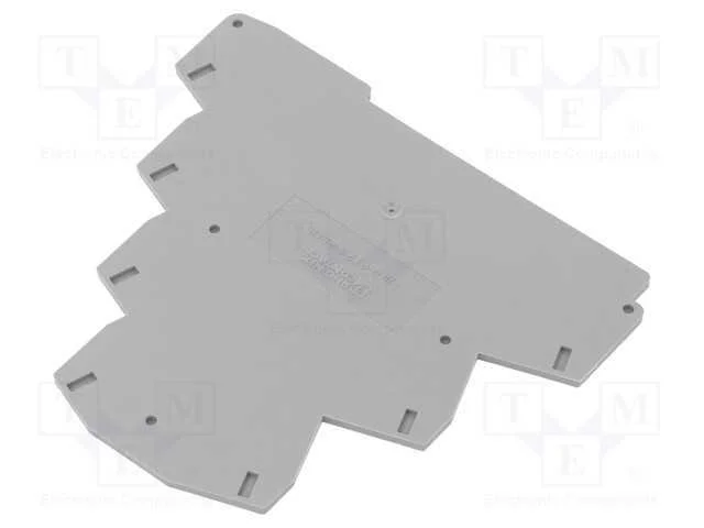 Placa extrema, cinzenta, Larg: 2,2mm, Alt: 88mm, .