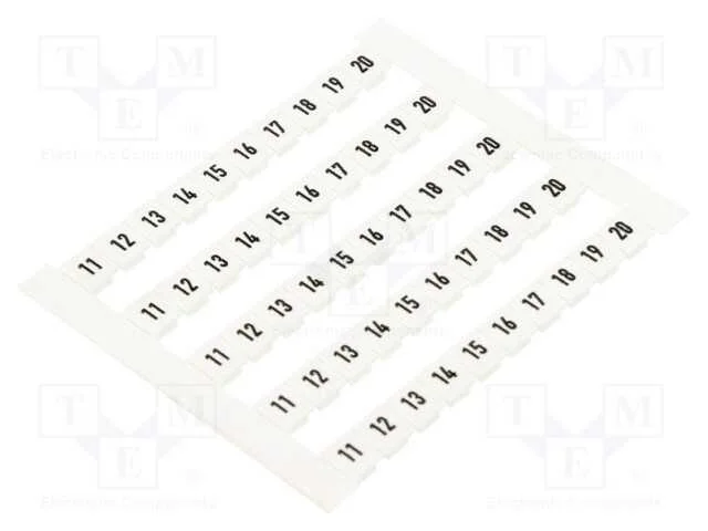 Designador, branca, Larg: 5mm, Designação: 11-20,.