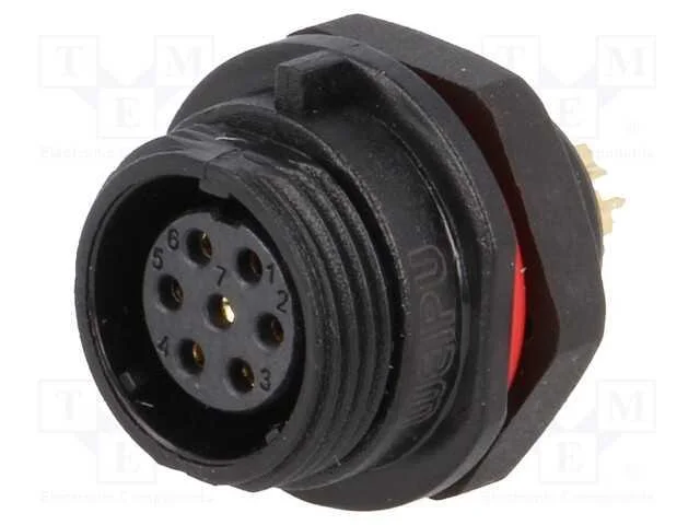 Tomada, Sp13, F&ecirc;mea, Pin: 7, Ip68, 5a, Solda, para Painel, 125v