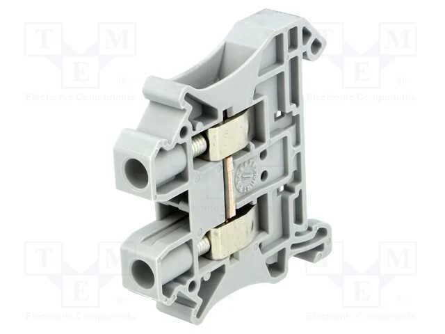Conector: de Carril, 0,2÷6mm2, Faixas: 1, Braçadeiras: 2, Cinzenta
