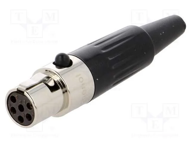 Ficha, Xlr Mini, F&ecirc;mea, Pin: 6, com Cabo, Solda, 1,2a, 0,38mm2, 3,5mm