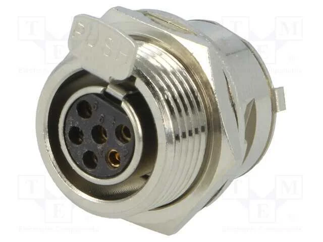 Tomada, Xlr Mini, Fêmea, Pin: 6, Solda, 1,2a, 0,38mm2