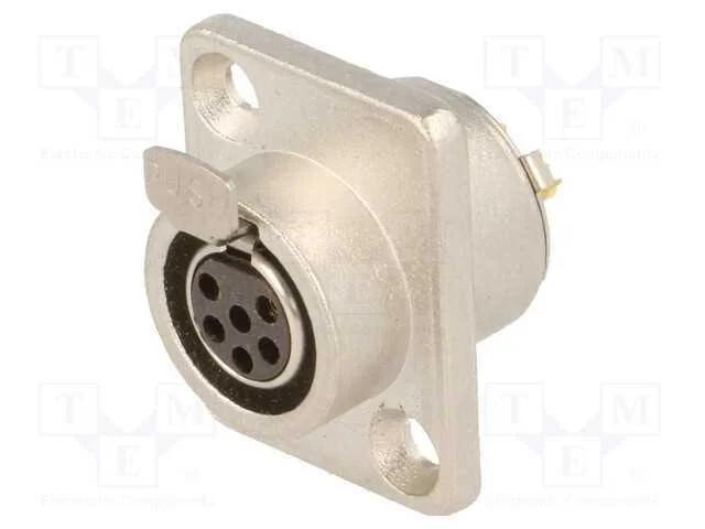 Tomada, Xlr Mini, Fêmea, Pin: 6, Solda, 1,2a, 0,38mm2