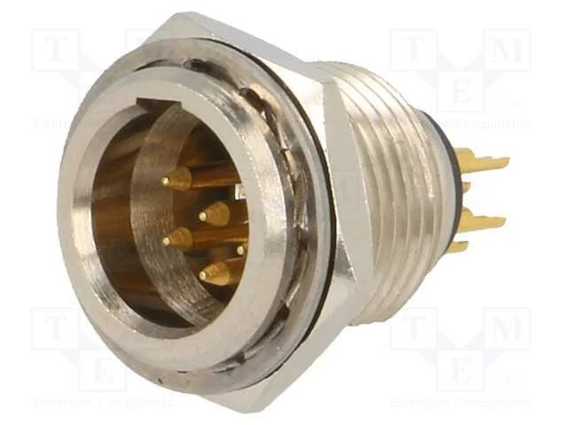 Tomada, Xlr Mini, Macho, Pin: 6, Solda, 1,2a, 0,38mm2