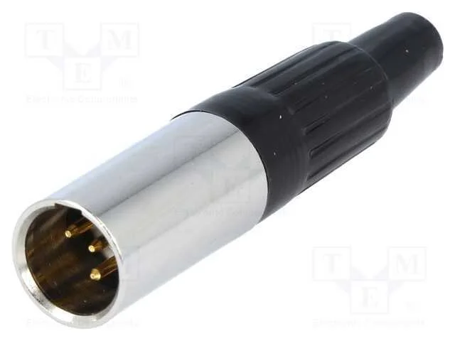 Ficha, Xlr Mini, Macho, Pin: 4, com Cabo, Solda, Simples