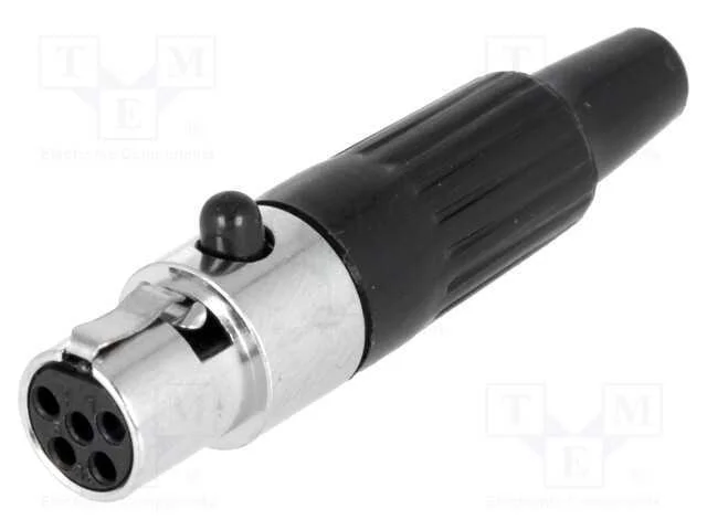 Ficha, Xlr Mini, Fêmea, Pin: 5, com Cabo, Solda, Simples