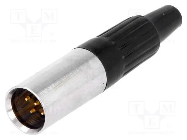 Ficha, Xlr Mini, Macho, Pin: 5, com Cabo, Solda, Simples
