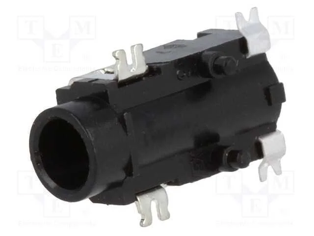 Tomada, Jack 3,5mm, Fêmea, Stereo, Faixas: 3, Angulares 90, Smt
