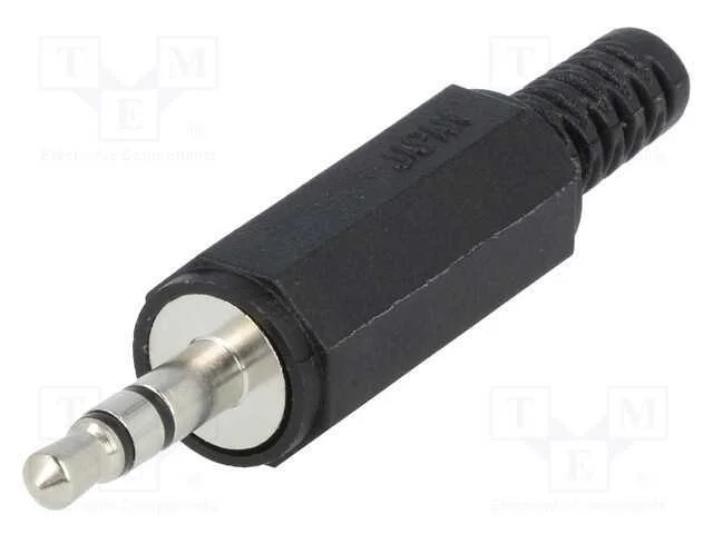 Ficha, Jack 3,5mm, Macho, Stereo, Faixas: 3, Simples, com Cabo, 4mm