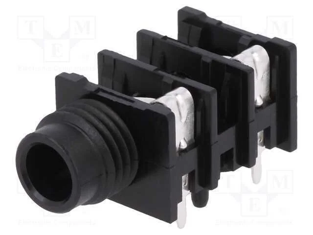Tomada, Jack 6,3mm, Fêmea, Sem Rosca,Mono,Com Interruptor Duplo