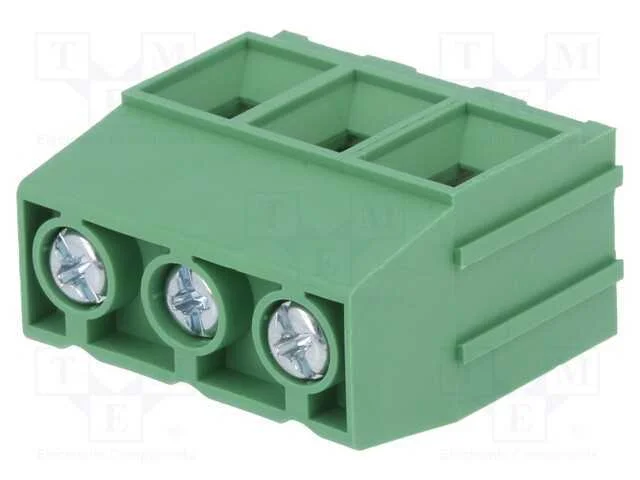 PCB bloco terminal, angulares 90, 10,16mm, faixas.