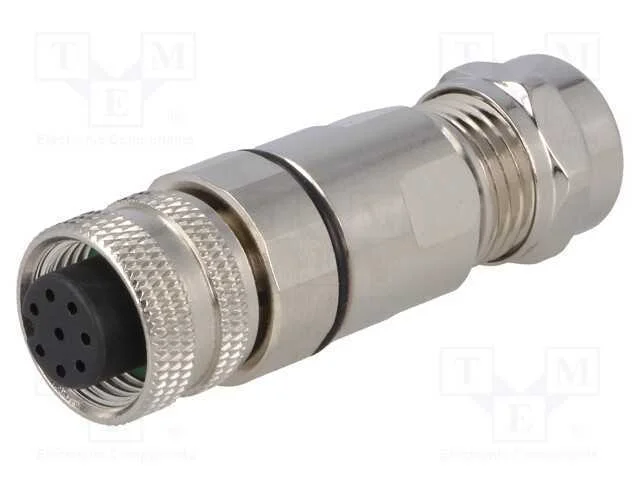 Ficha, M12, Pin: 8, Fêmea, Código A-Devicenet / Canopen, com Cabo