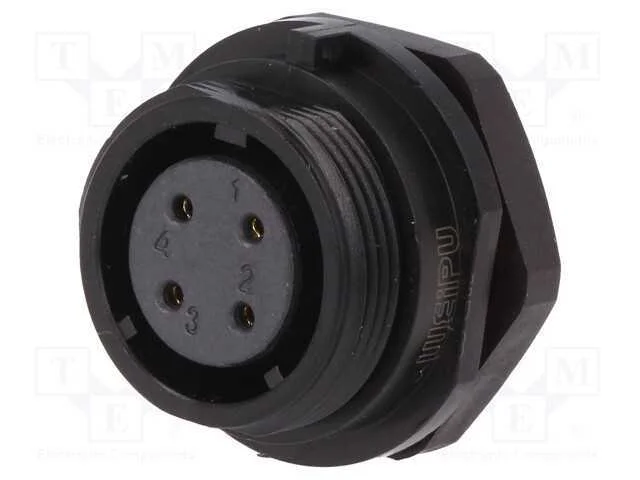 Tomada, SP17, fêmea, PIN: 4, IP68, solda, 500V, 0.
