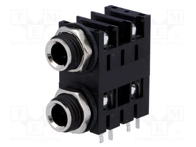 Tomada, Jack 6,3mm, Fêmea, Mono,Duplas,Com Interruptor Duplo