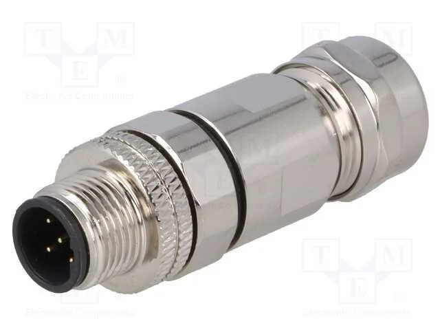 Ficha, M12, Pin: 5, Macho, Código B-Profibus, com Cabo, Solda, Ip67