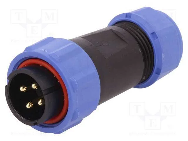 Ficha, SP21, macho, PIN: 4, IP68, 4,5÷7mm, 30A, s.