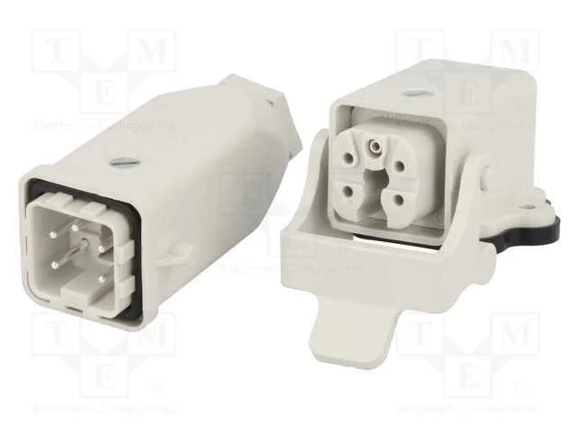 Conector: HDC, macho + fêmea, S-A, PIN: 5, 4+PE, .
