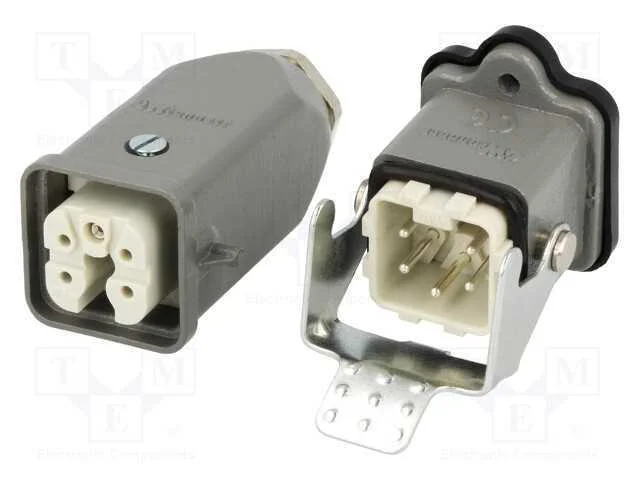 Conector: HDC, macho + fêmea, S-A, PIN: 5, 4+PE, .