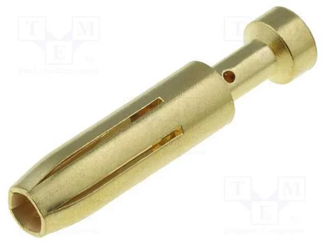 Contacto, fêmea, liga em cobre, dourado, 0,5mm2, .