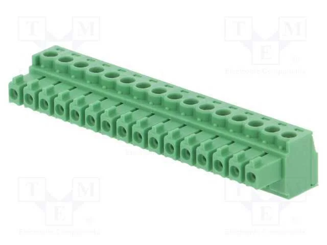 Bloco terminal separável, 3,81mm, faixas: 16, sim.
