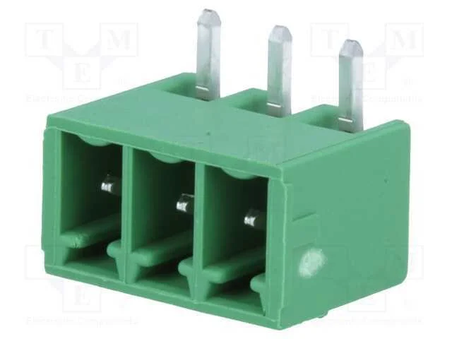 Bloco Terminal Separável, 3,81mm, Faixas: 3, Angulares 90, Macho