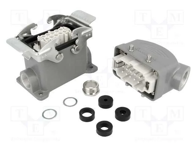 Conector: HDC, macho + fêmea, S-E, PIN: 10, 10+PE.