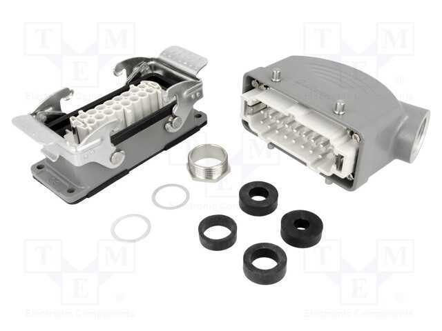 Conector: Hdc, Macho + Fêmea, S-E, Pin: 16, 16+Pe, Tamanho 16b, M25