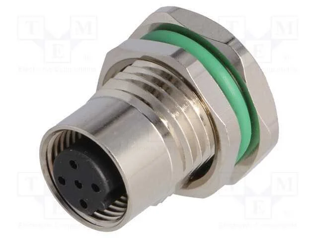 Tomada, M12, Pin: 5, Fêmea, Código B-Profibus, Tht, Ip67, 60v, 4a