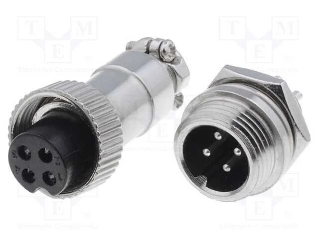 Tomada,Ficha, de Microfone Mini, Macho,Fêmea, Pin: 4, Mini, Solda
