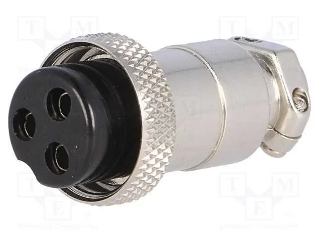 Ficha, de Microfone, Fêmea, Pin: 3, com Cabo, Simples, 6mm