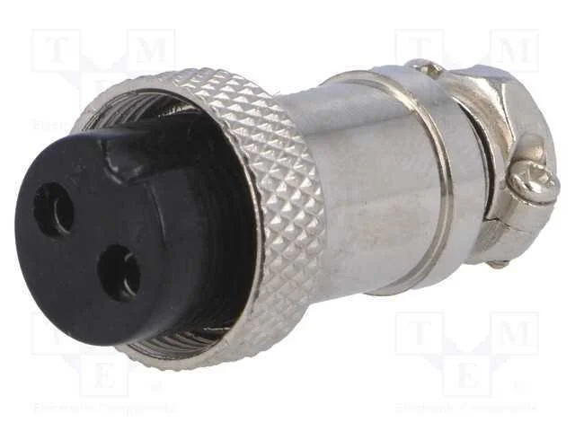Ficha, de Microfone, Fêmea, Pin: 2, com Cabo, Simples