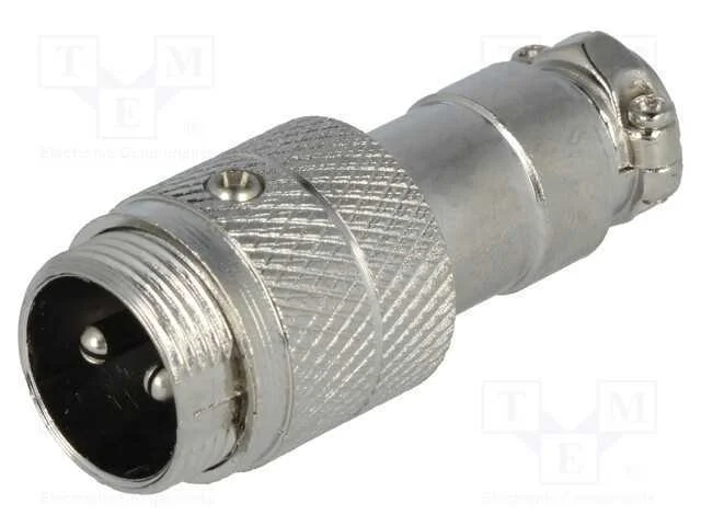 Ficha, de Microfone, Macho, Pin: 2, com Cabo, Simples