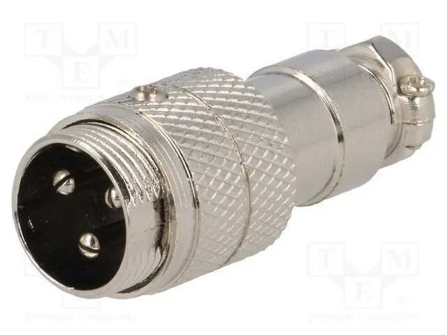 Ficha, de Microfone, Macho, Pin: 3, com Cabo, Simples