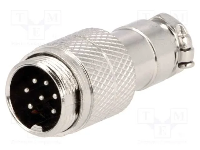 Ficha, de Microfone, Macho, Pin: 7, com Cabo, Simples