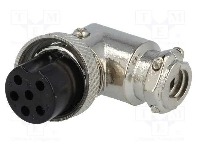 Ficha, de Microfone, Fêmea, Pin: 6, com Cabo, Angulares 90