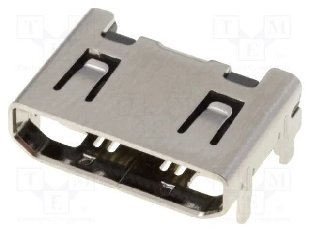 Conector: Mini Hdmi, Tomada, com Cavilha Elástica, Pin: 19, Smt