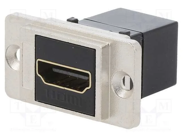 Conector, Tomada Hdmi,Em Ambos Os Lados, Dualslim, Dourado, 29mm