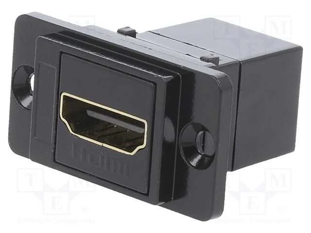 Conector, Tomada Hdmi,Em Ambos Os Lados, Dualslim, Dourado, 29mm