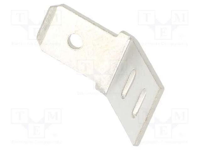 Conetor: plano, 6,3mm, 0,8mm, fêmea, soldagem, aç.