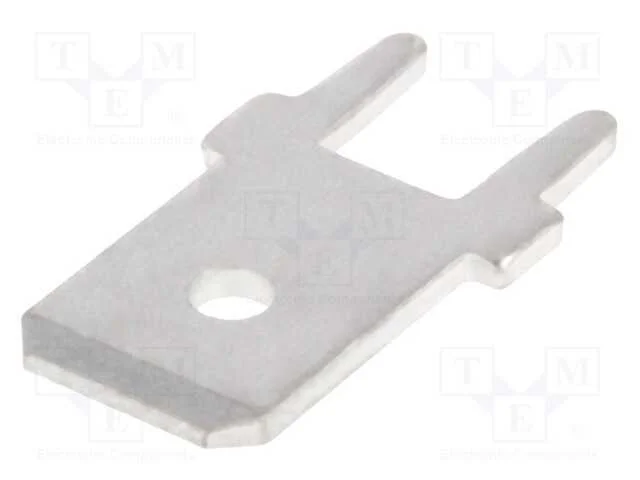 Conetor: plano, 6,3mm, 0,8mm, fêmea, THT, estanha.
