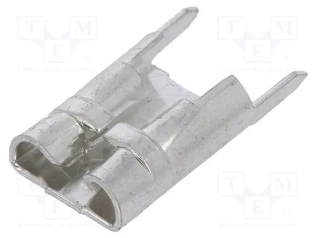 Conetor: Plano, 6,3mm, 0,8mm, Macho, Tht, Lat&atilde;o, Estanhado