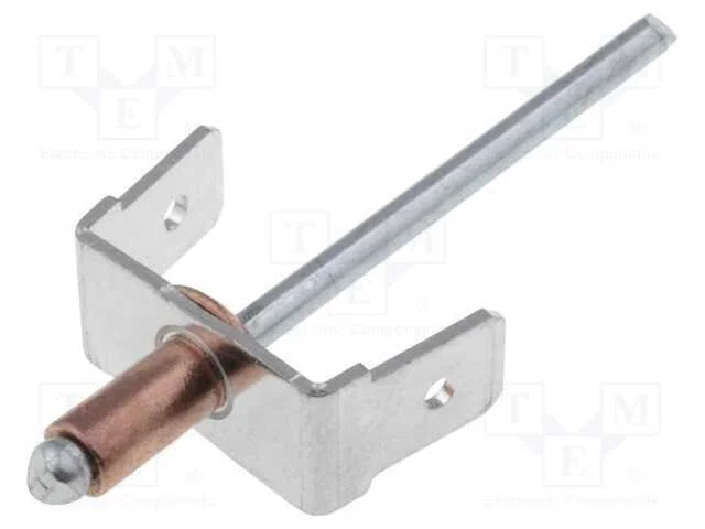 Conetor: Plano, 6,3mm, 0,8mm, 2x Macho, com o Rebite de Cobre