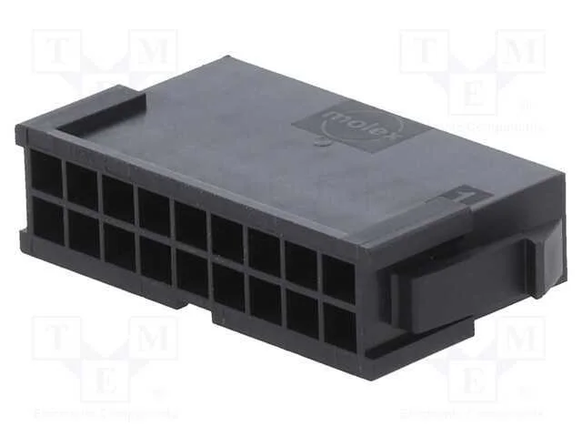 MicroFit 3.0 Plug DR PnlMnt 18Ckt