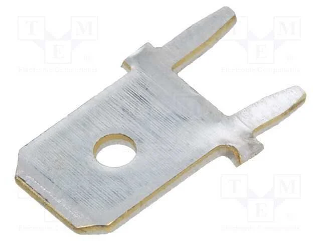 Conetor: Plano, 6,3mm, 0,8mm, Fêmea, Tht, Com.Tot: 13,5mm, Simples