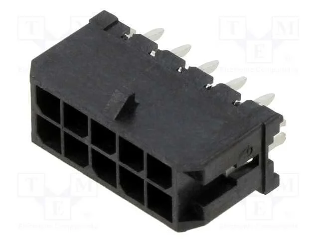 MicroFit 3.0 V PTH Hdr/Clip DR Tin 10Ckt