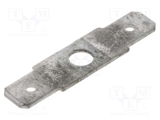 Conetor: Plano, 6,3mm, 0,8mm, 2x Macho, M4, Não Isolada,Dupla