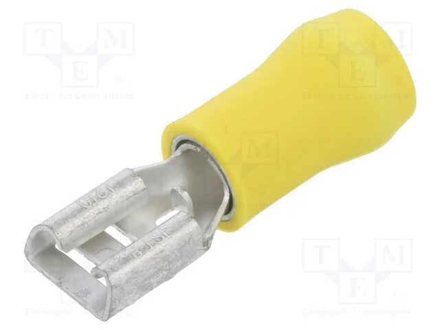 Conetor: plano, 6,3mm, 0,8mm, macho, 2,5÷6mm2, ce.