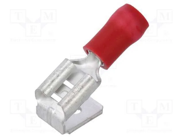 Conetor: plano, 6,3mm, 0,8mm, fêmea/macho, 0,5÷1,.